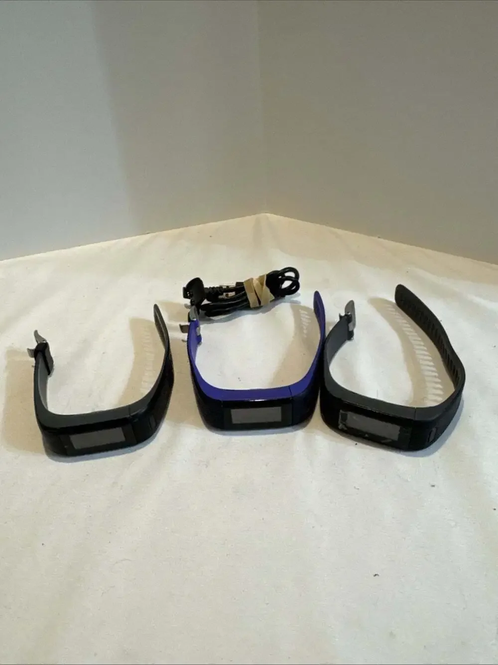 Lot Of 3 Garmin VivoSmart HR+ Plus - Fitness GPS Activity Tracker Black & Blue
